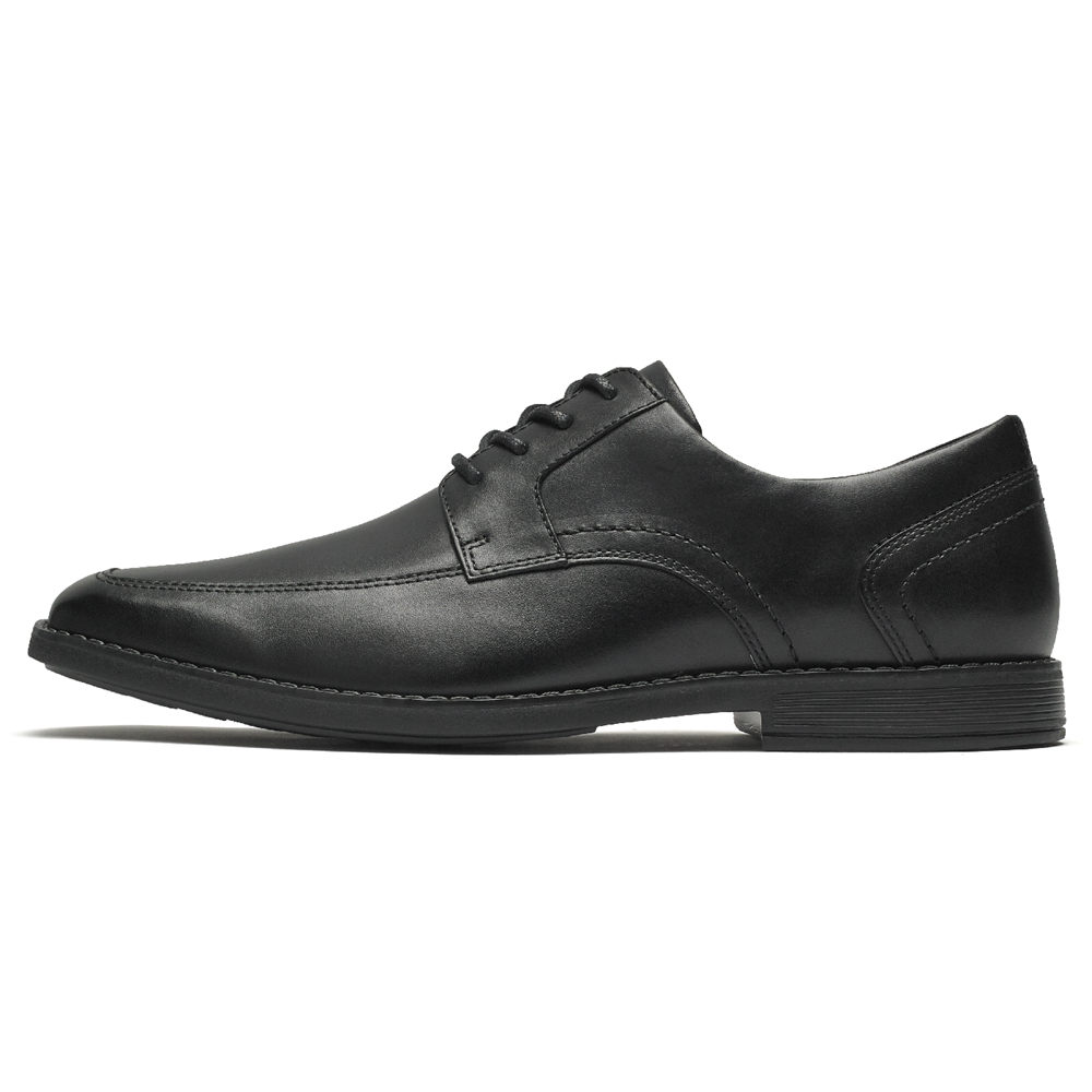 Rockport Oxfords For Mens Black - Wighton Apron Toe - YE5361987